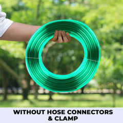Kuber Industries PVC Water Pipe 15 Meter|Multi-Utility Water Pipe for Garden, Car Cleaning & Pet Cleaning|Light Weight & Flexible Hose Pipe for Gardening|Green |