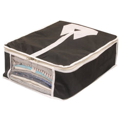 Kuber Industries 3 Piece Non Woven Shirt Cover Set, Black (CTS009)