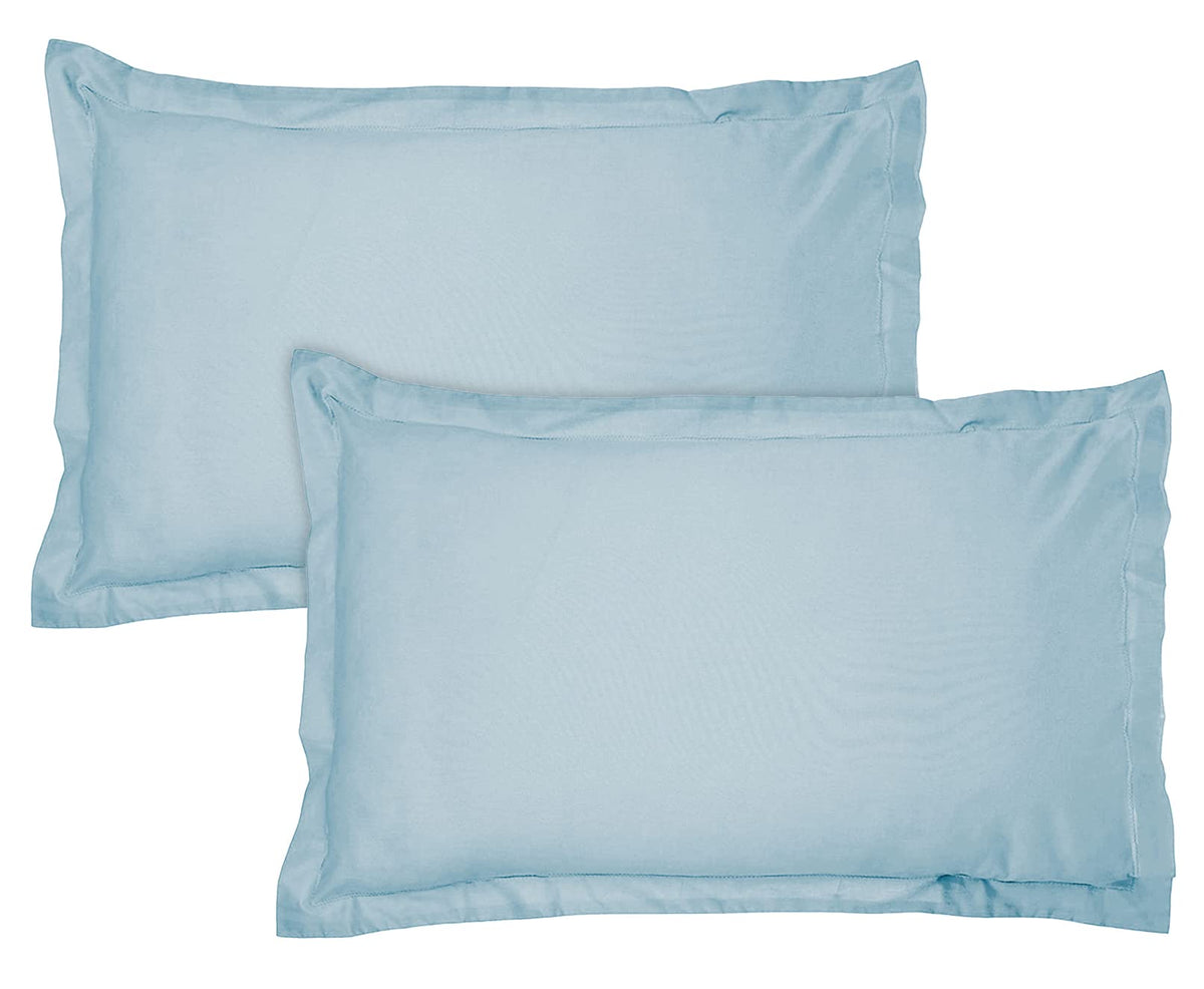 Kuber Industries Breathable & Soft Cotton Pillow Cover for Sofa, Couch, Bed - 29x20 Inch, Set of 2 (Blue)