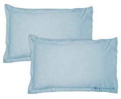 Kuber Industries Breathable & Soft Cotton Pillow Cover for Sofa, Couch, Bed - 29x20 Inch, Set of 2 (Blue)