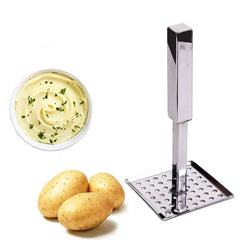 Kuber Industries Queen Stainless Steel Potato Vegetable Pav Bhaji Masher, Silver,20 Cm (Silver) - CTKTC31289