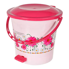 Kuber Industries Pedal Dustbin|Plastic Pedal Dustbin|Kitchen Paper Bin|Dustbin For Bedroom|Dustbin For office|5 Liter Dustbin (Pink)