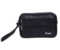 Heart Home Multiuses Soft Lether Messenger Bag/Toilerty Bag For Travel, Office, Business Pack of 2 (Black) 52HH4011