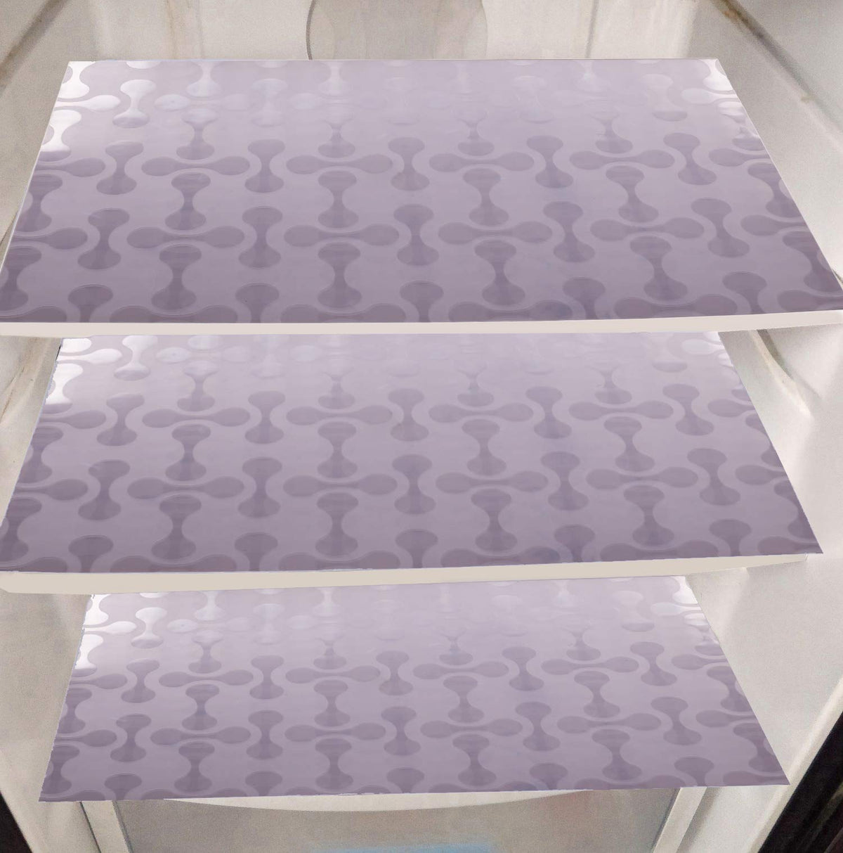 Kuber Industries Coin Design PVC 6 Piece Refrigerator Drawer Mat Set, White - CTKTC21851