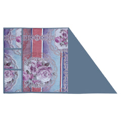 Kuber Industries Flower Print PVC Fridge Top Cover with 6 Utility Side Pockets (Grey)