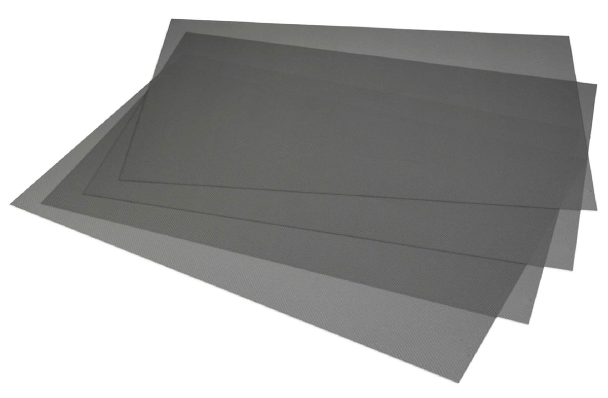 Kuber Industries 4 Pieces PVC Refrigerator/Fridge Multipurpose Drawer Mat Set(Black)-CTKTC32230