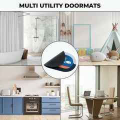 Kuber Industries Stylish Beautiful Dolphin Bathroom Mat, Door Mat, Floor Mat, Bath Mat , Doormat , Bathroom Carpet | Non Slip mat for Bathroom Cushion Mat Super Absorbent Soft Carpet, Quick Dry Dirt Barrier for Home & Office |38 x 58 cm,Multicolor