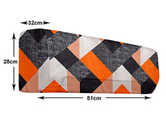 Kuber Industries AC Cover|Attractive Digital Square Print 1.5 Ton|All Weather Friendly|Stretchable Fabric & Elastic Closure,(Orange)