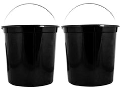 Kuber Industries Plastic 2 Pieces Removable Inner Dustbin Bucket, Paint, Recycle Bin Basket and Small Bucket,10 Liters (Black) -CTKTC038723