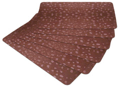 Kuber Industries Diamond Design 6 Pieces PVC Refrigerator/Fridge Multipurpose Drawer Mat Set(Brown)-CTKTC32425