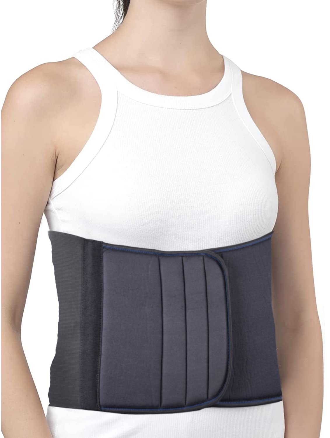 Kuber Industries Abdominal Belt | Abdominal Belt After Delivery For Tummy Reduction | Pregnancy Belt | Abdominal Binder | Fat Reduction Belt | Size-XXL |9"|Gray