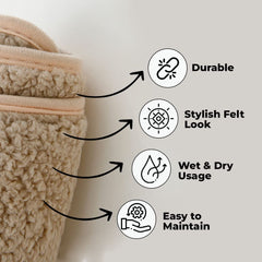 Kuber Industries Floor |Stylish Door Mat|Durable & Easy to Maintain|Multi-Utility Floor for Living Room,Bedroom,Bathroom,Kitchen,Entrances|40 x 60 cm, Khaki, Pack of 4