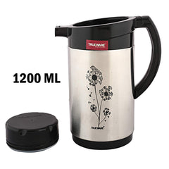 Kuber Industries Ruff-Tuff Stainless Steel Flask Jug, 1.2 litres, Silver, (Model: CTKTC03618)