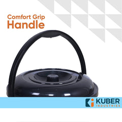 Kuber Industries Colorful Homeware Bucket| Plastic Bucket|Transparent Bucket with Lid & Handle for Bathroom,Home Use,13 Litre (Black)