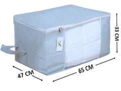 Kuber Industries Non Woven Underbed Storage Organiser Set of 2 (Grey)