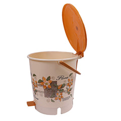 Kuber Industries Virgin Plastic Dustbin Garbage Bin with Handle, 10 LTR (Cream) -CTLTC12510