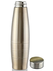 Kuber Industries Falcon Stainless Steel 4 Pieces Fridge Water Bottle/Refrigerator Bottle/Thunder, 1000 ML (Brown)-CTKTC43614