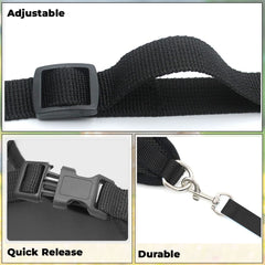 Kuber Industries Small Dog/Cat Chest Harness with Nylon Leash I No Pull, Soft Padded and Breathable Pet Vest I Adjustable, Reflective I Easy Control Pet Chest Belt I (X-Small,Black)