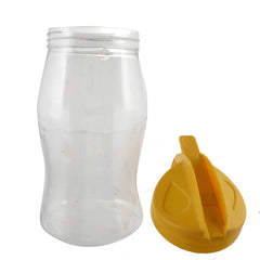 Kuber Industries Plastic Leakproof Oil Bottle Olive Oil Dispenser for Kitchen Storage Container, 1100 Ml (Yellow)-KUBMART11133