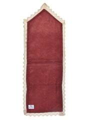 Heart Home Flower Printed Wall Hanging Organizer For Small Accessories, Stationery, Jewelry, Magazine, Letter- Pack of 2 (Cream & Red)-50HH01178