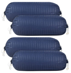 Kuber Industries Linning Design Cotton Bolster Cover- Set of 4, 16"x32" (Blue)-44KM0161
