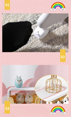 Kuber Industries 2 Layer Smiley Design Children's Storage Rack|Kids Toy Storage Organizer|2-Layer Rolling Cart|Multicolor|