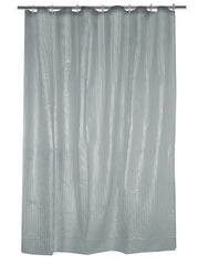 Kuber Industries 0.20mm Lining Design Stain Resistant, No Odor, Waterproof PVC AC Curtain with Hooks,7 Feet, Pack of 2 (White)