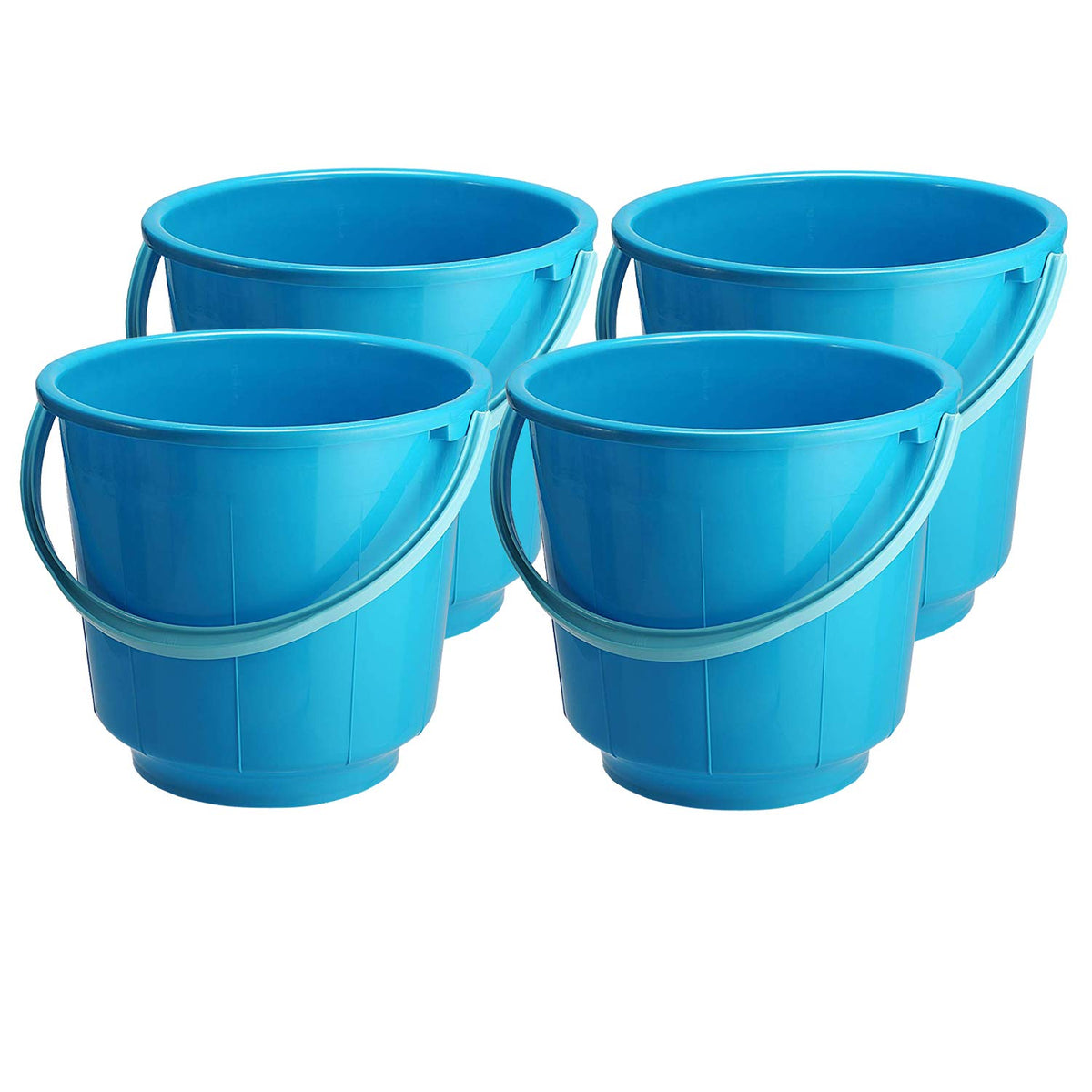 Kuber Industries 4 Piece Plastic Bucket Set, 16 litres( Multicolour)