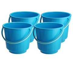 Kuber Industries 4 Piece Plastic Bucket Set, 16 litres( Multicolour)