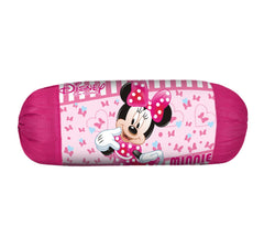 Kuber Industries Disney Minnie Bolster Cover|Polyester Bolster Cover Set|Diwan Round Bolster Pillow Covers|Luxurious Roll Masand Cover|Pack of 6 (Pink)