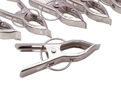 Kuber Industries 48 Piece Steel Cloth Drying Clip, Silver