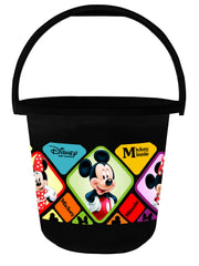 Kuber Industries Plastic Disney Mickey Minnie Print Bucket|Strong Handle & Digital Print|Size 32 x 32 x 30 CM|Capicty 16 LTR (Black) -HS_35_KUBMARTS17836