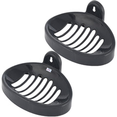 Heart Home Soap Holder|Sink Soap Holder|Plastic Wall Mounted Soap Holder|Oval Shape Self Draining Soap Dish for Bathroom|Pack of 2 (Grey)