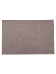 Kuber Industries 6 Pieces PVC Dining Table Place Mats (Brown) 13"x19"-CTKTC3430,Circle Design