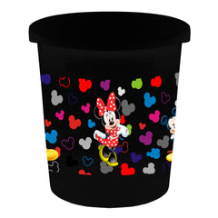 Kuber Industries Mesh Open Dustbin/Garbage Bin| Disney Print| Pack Of 1, Capacity 5 liters (Black)