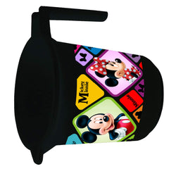 Heart Home Disney Mickey Minnie Print Plastic Bathing Mugs for Bathroom Bath Accessory, 500 ML (Set of 6,Black) -HS_35_HEARTHS17558