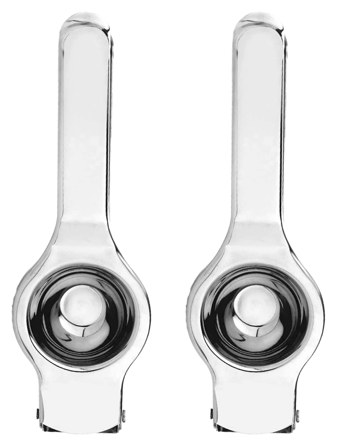 Kuber Industries 2 in 1 Manual Stainless Steel Lemon Squeezer/Juice Extractor with Bottle Opener- Pack of 2 (Silver)