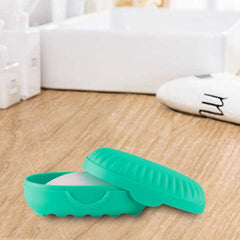 Heart Home Soap Holder|Portable Plastic Self Draining Soap Stand|Leakproof Soap Box for Bathroom,Outdoor Camping,Traveling (Mint Green)