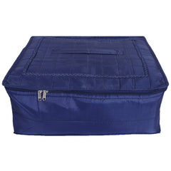 Kuber Industries Designer Saree Cover|Parachute Foldable Clothes For Home & Traveling|With Transparent Window Extra Large, (Navy Blue)