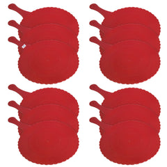 Heart Home Plastic Lightweight Handfan|Hath Pankha|Beejna for Natural Cooling Air Home Decor and Travel Useful, Pack of 12 (Red)