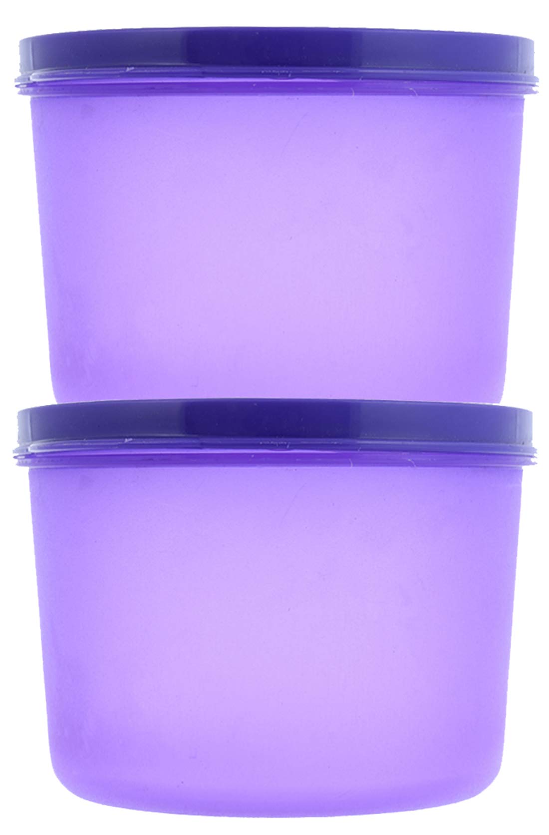 Kuber Industries Plastic 2 Pieces Kitchen Storage Spice Containers, Fridge Container, Food Utility Box, Food Storage Containers Jars 1600 Ml (Purple) - (CTLTC044077)