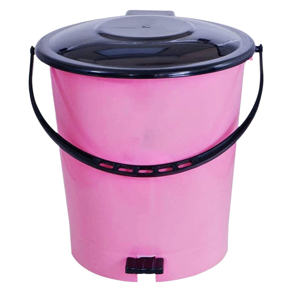 Heart Home Pedal Dustbin|Plastic Pedal Dustbin|Kitchen Waste Paper Bin|Dustbin for Bedroom|5 Liter Dustbin (Pink)