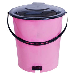 Heart Home Pedal Dustbin|Plastic Pedal Dustbin|Kitchen Waste Paper Bin|Dustbin for Bedroom|5 Liter Dustbin (Pink)
