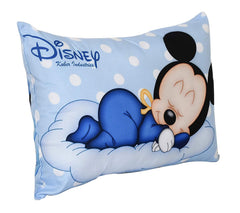 Kuber Industries Disney Print Sleeping Pillow for Kids|Small Pillow for Baby|Soft Microfiber Pillow|Size 12x18 |Sky Blue