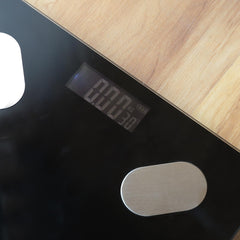 Homestic Weighing Scale armoured glass|Weight Machine For Body Weight|Capicity "180" KG (Black)
