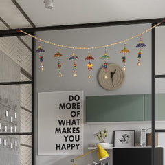 Kuber Industries Handcrafted Kalash Toran|Umbrella Hanging Bandarwal|Door Hanging Windchime for Diwali & Home Décor,Pack of 2 (Multicolor)
