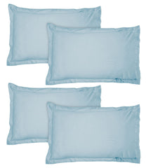 Kuber Industries Breathable & Soft Cotton Pillow Cover for Sofa, Couch, Bed - 29x20 Inch, Set of 4 (Blue)