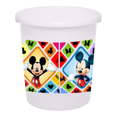 Kuber Industries Disney Mickey Minnie Print Plastic 3 Pieces Dustbin/Garbage Bin/Waste Bin, 5 Liters (Blue & Black & White) -HS_35_KUBMARTS17816