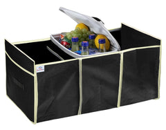 Heart Home Car Trunk Organizer for SUV,Truck, Auto, Minivan, Home, Expandable Large Capacity, Sturdy Cargo Trunk Storage Organizer (Black)