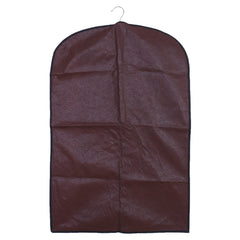 Heart Home Embossed Coat Cover|Non Woven Foldable Hanging Blazer Cover|Half Transparent Wardrobe Organizer, Pack 6 (Brown)